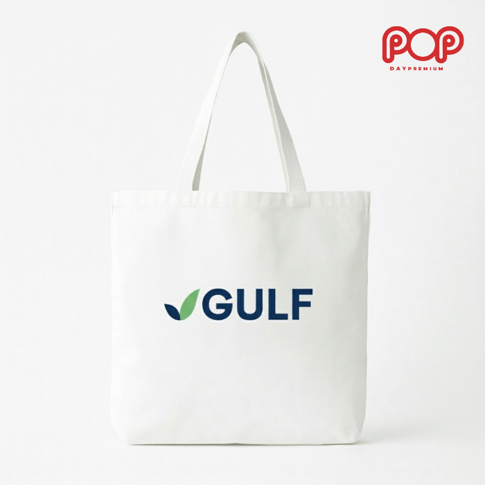 กระเป๋าผ้าดิบสกรีนโลโก้ popday premium