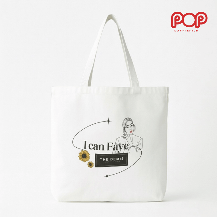 กระเป๋าผ้าดิบสกรีนโลโก้ popday premium